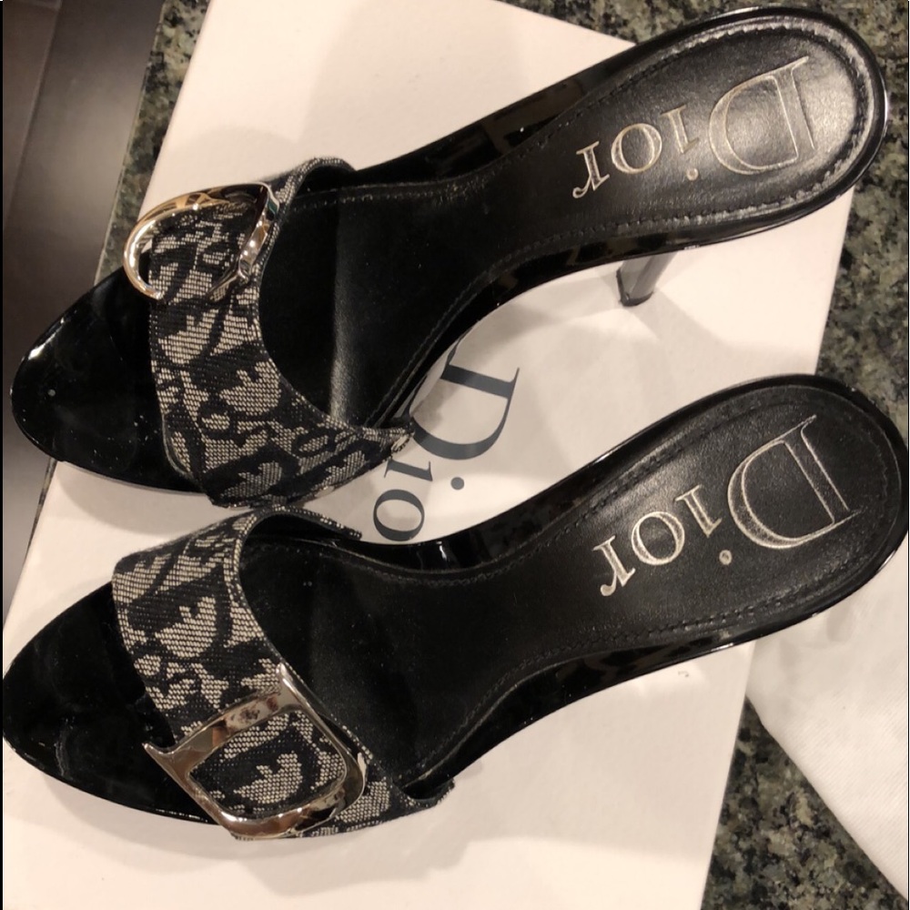 Dior Authentic monogram open toe shoes